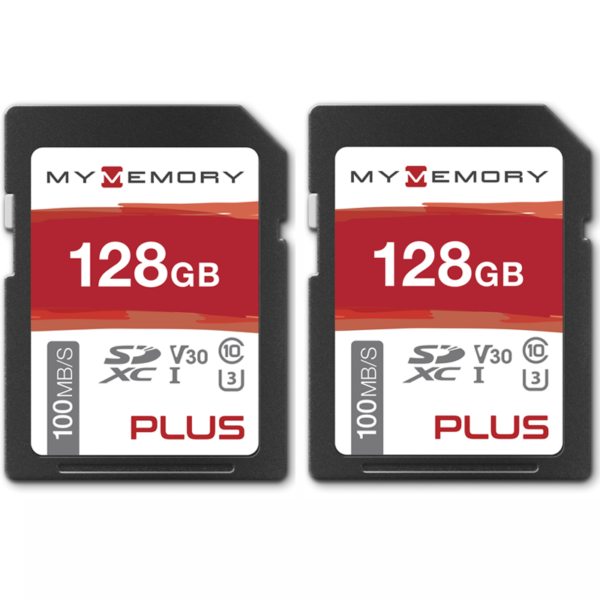 MyMemory PLUS 128GB V30 SD-Karte (SDXC) UHS-I U3 - 100MB/s - 2er Pack