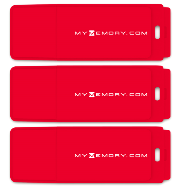 MyMemory PLUS 64GB 1200MB/s USB 3.0 Flash-Laufwerk - Rot - 3er Pack