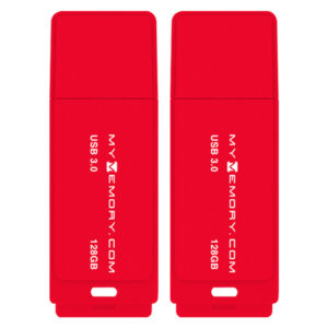 MyMemory 128GB 3.0 USB Flash-Laufwerk - Rot - 200MB/s - 2er Pack