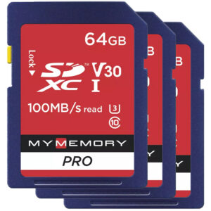 MyMemory 64GB V30 PRO Micro SD Karte (SDXC) UHS-1 U3 - 3er Pack - 100MB/s