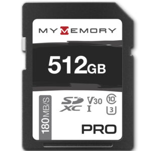 MyMemory PRO 512GB V30 High Speed SD Card (SDXC) UHS-I U3 - 180MB/s