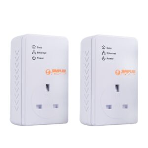 BT 200Mbps Simple Powerline Starter Kit with Passthrough - 2 Pack