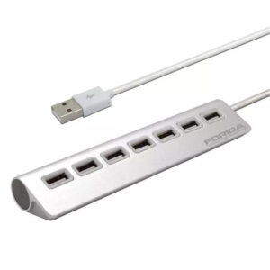 Forida 7-Port Aluminium Tragbarer USB Expansion HUB - Silber