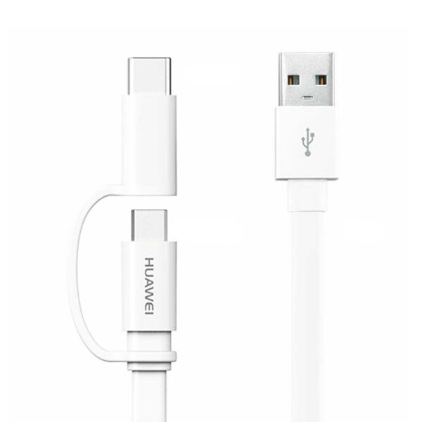Huawei USB-C and Micro USB Data Charging Cable 1.5M - White