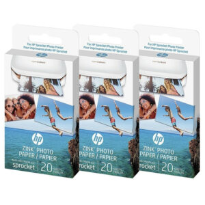 HP Sprocket ZINK Sticky Backed Photo Paper 20 Sheets 290gsm - 3 Pack