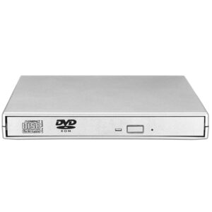 Ultra Slim External Portable USB 2.0 CD/DVD Writer Player - Silver