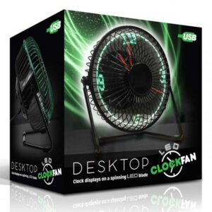 The Source Desktop LED Clock Fan