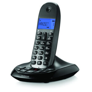 Motorola C1211 Single DECT Cordless Telephone with Answering Machine - Black