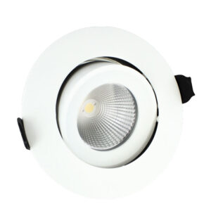 Integral Tiltable LED feuerfestes Downlight IP65 9W (51W) 4000K (kaltes Weiß) 92mm C / Out Dimmable Lampe - Weiß