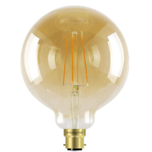 Integral G125 LED Vintage Globe Glühbirne B22 5W (40W) 1800K (Ultra-Warme) Dimmbare Lampe