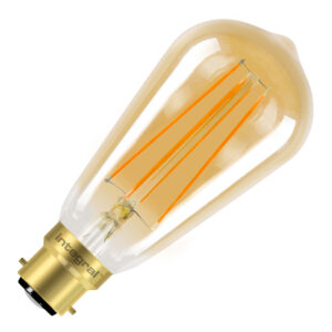 Integral ST64 LED Vintage Globe Glühbirne B22 5W (40W) 1800K (Ultra-Warme) Dimmbare Lampe