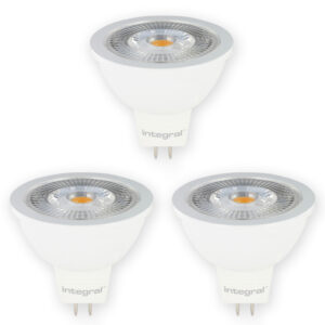 Integral MR16 LED Bulbs GU5.3 5W (37W) 4000K (Cool White) Non-Dimmable Lamp - 3 PACK