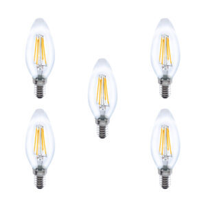 Integral LED Glaskolben E14 4W (36W) 2700K Nicht-Dimmbare Lampe - 5er Pack