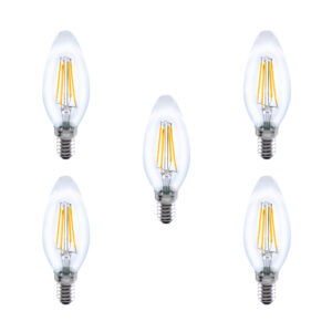 Integral LED Vollglaskerzenlampe E14 3.5W (31W) 2700K Dimmbare Lampe - 5er Pack