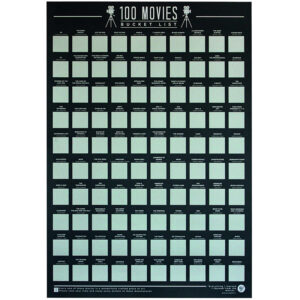 Gift Republic 100 Movies - Scratch Off Bucket List Poster