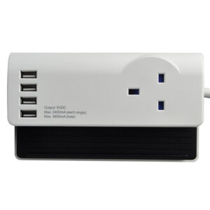 SMJ Surge Protector + 4 x 2.4A Shared USB Charging Ports - 1.4M