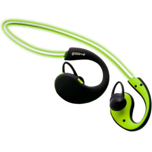 Groov-e Action Wireless Bluetooth Sports Headphones with LED Neckband - Green