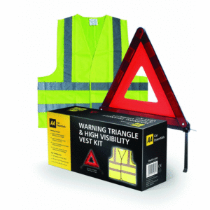 AA Foldable Warning Triangle & Hi Viz Vest Kit