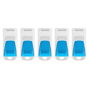 SanDisk 16GB Cruzer Edge USB Stick Weiß und Blau - 5er Pack