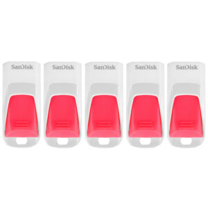 SanDisk 16GB Cruzer Edge USB Stick Weiß und Pink - 5er Pack
