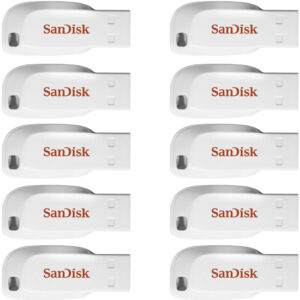 SanDisk 8GB Cruzer Blade USB Stick Weiß - 10er Pack