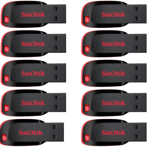 SanDisk 8GB Cruzer Blade USB Stick Schwarz - 10er Pack