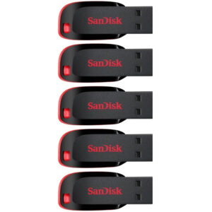 SanDisk 16GB Cruzer Blade USB Stick Schwarz - 5er Pack
