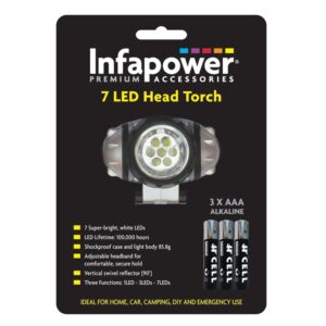 Infapower 7 LED Kopfleuchte