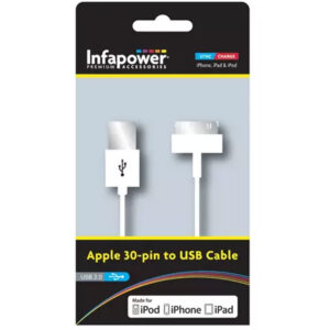 Infapower komplett lizensiertes Apple 30 Pin USB Kabel - Weiß