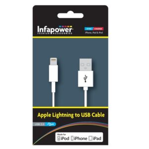 Infapower komplett Lizenziertes Apple Lightning USB-Kabel - 1m