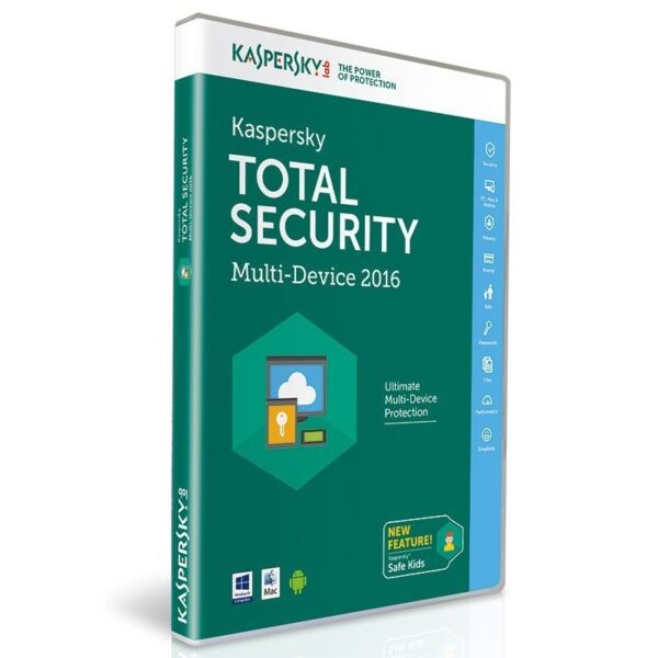 Kaspersky Total Security 2016 3 Geräte - Für PC/Mac/Android 1 Jahr