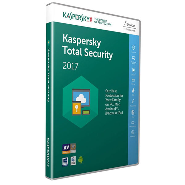 Kaspersky Total Security 2017 3 Geräte - Für PC/Mac/Android 1 Jahr