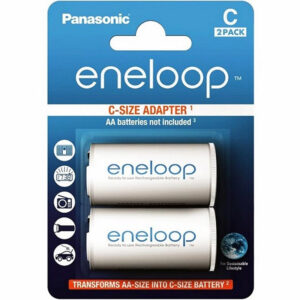 Panasonic Eneloop C Battery Spacer Adapter - 2 Pack