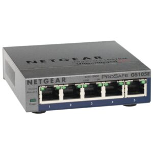 Netgear GS105E-200UKS ProSAFE Plus 5 Port Gigabit Ethernet Switch