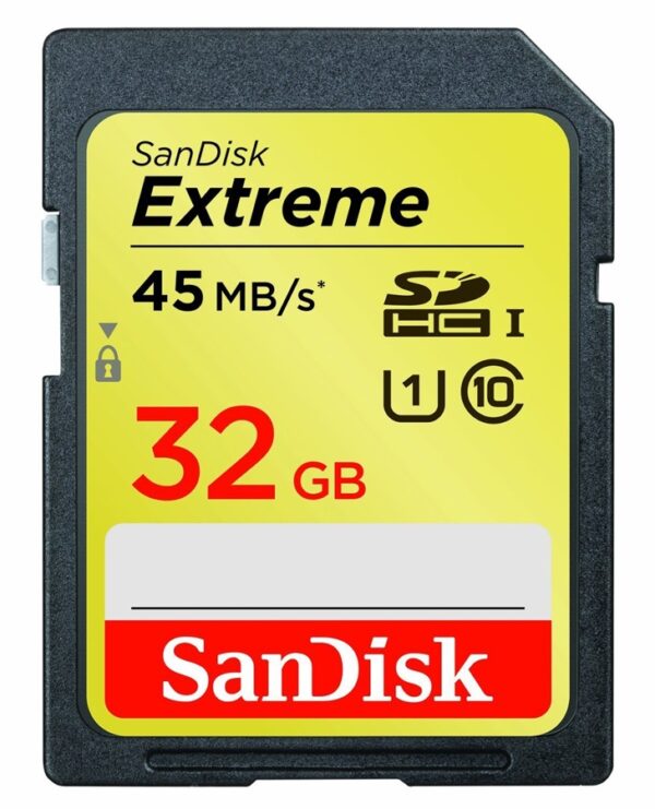 SanDisk 32GB Extreme SD Karte (SDHC) 45MB/s - Class 10