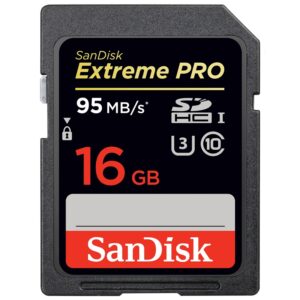 SanDisk 16 GB Extreme Pro SD Karte (SDHC) - Class 1 UHS 95MB/s - Class 10