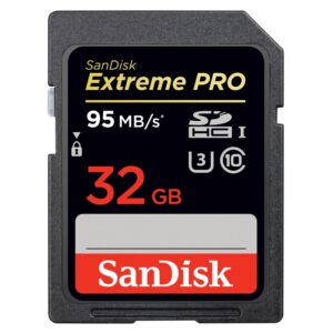 SanDisk 32GB Extreme Pro SD Karte (SDHC) - 95MB/s Class 1 UHS