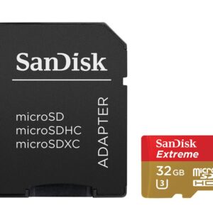 Sandisk 32GB Extreme Micro SD (SDHC) Karte + Adapter 60MB/s Class 10 U3 UHS-1
