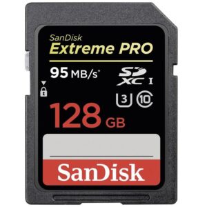 SanDisk 128GB Extreme PRO SD Card (SDXC) Class 3 UHS-I 95MB/s - Class 10