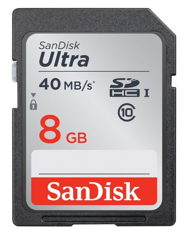 SanDisk 8GB Ultra SD (SDHC) Karte Class10 UHS-I - 40MB/s