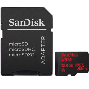 SanDisk 128GB Ultra Micro SD (SDXC) Karte 80MB/s UHS-I Class 10 mit Adapter