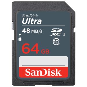 SanDisk 64GB Ultra SD (SDXC) Karte Class10 UHS-I - 48MB/s