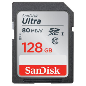 SanDisk 128GB Ultra SD (SDXC) Karte Class10 UHS-I - 80MB/s
