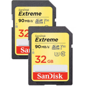 SanDisk 32 GB Extreme V30 SD Karte (SDHC) UHS-I U3 - 90 MB/s - 2 Stück
