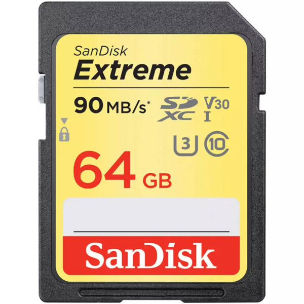 SanDisk 64GB Extreme V30 SD Karte (SDXC) UHS-I U3 - 90MB / s
