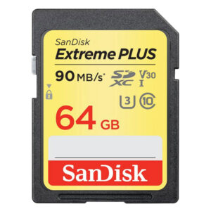 SanDisk 64 GB Extreme PLUS V30 SD Karte (SDXC) UHS-I U3 - 90 MB/s