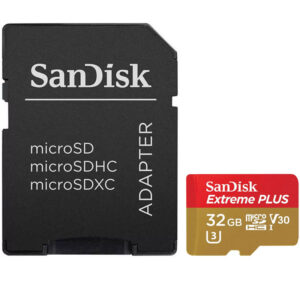SanDisk 32GB Extreme PLUS Micro SD Card (SDHC) UHS-I U3 + Adapter - 95MB/s