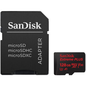 SanDisk 128GB Extreme Plus Micro SD Karte (SDXC) UHS-I + Adapter - 100MB/s