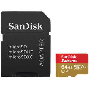 SanDisk 64GB Extreme A1 Micro SD Karte (SDXC) UHS-I U3 + Adapter - 90MB / s
