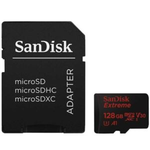 SanDisk 128 GB Extreme A1 Micro SD-Karte (SDXC) UHS-I U3 + Adapter - 100 MB / s